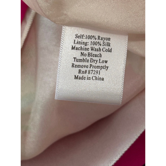 Johnny Was NWT Floral Midi Dress Pink White Embroidered Beaded Size M - Picture 13 of 16